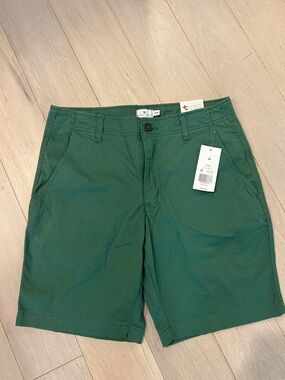 True Craft Green Men’s Flat Front Shorts